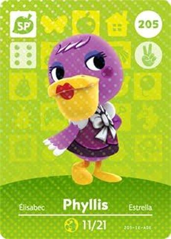 Phyllis - Nintendo Animal Crossing Happy Home Designer Amiibo Card - 205 in Kuwait