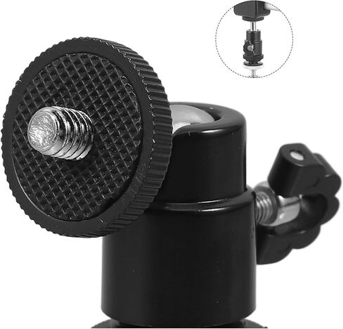 SHOWERORO 2pcs Tripod Accessory Ball Head Mount Adapter for DSLR Cameras, 360° Rotatable Aluminium Alloy Screw Tripod Mount, Camera Photo Stabilizer for Photography Lighting in Kuwait