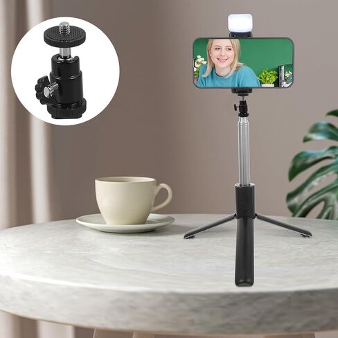 SHOWERORO 2pcs Tripod Accessory Ball Head Mount Adapter for DSLR Cameras, 360° Rotatable Aluminium Alloy Screw Tripod Mount, Camera Photo Stabilizer for Photography Lighting in Kuwait