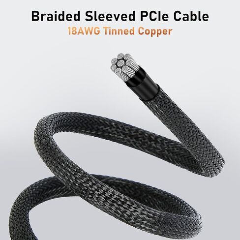 PCIe Cable for MSI Mag a750gl a850gl,8 Pin to 6+2 Pin GPU Power Cable for MSI PSU,Braided Sleeved GPU Power Supply Cables(25.5 inch),PCIe 8 Pin Male Rated for 10A Current in Kuwait