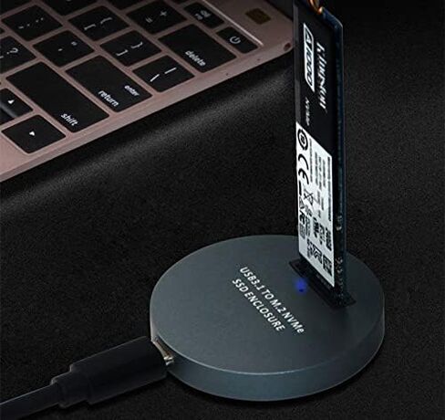 Aluminum M.2 NVME PCIe SSD Enclosure Hard Case M-Key SSD to Type-C USB 3.1 USB3.0 NEW Box Accessories Grey in Kuwait