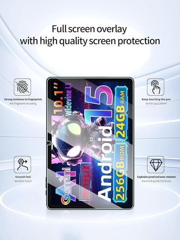 Screen Protector for VekfulPC T20 Tablet 10 Inch Android 15 tablet, Anti-Scratch 9H Hardness Touch Sensitive 2.5D Rounded Edges Bubble Free Easy to Install,2 Pack. in Kuwait