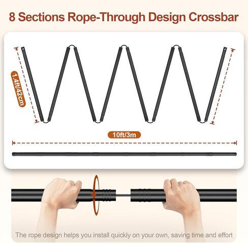 Backdrop Stand 10x8.5ft(WxH), Photo Studio Adjustable Background Stand Support System Kit with 8 Crossbars, 8 Clamps and Carrying Bag for Parties, Wedding, Photography, Decoration in Saudi Arabia
