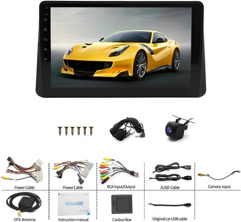 راديو ستيريو للسيارة 10 بوصات يعمل بنظام Android 13 لـ Altima VI L34 2018-2021 مع Carplay Android Auto مع نظام ملاحة GPS وبلوتوث WiFi/SWC/وصلة مرآة + كاميرا احتياطية 2+32G in Kuwait