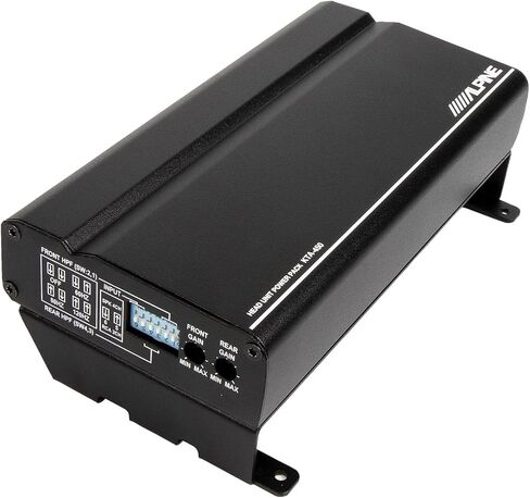Alpine iLX-507 Shallow Chassis 7-Inch Multimedia Receiver Compatible with Apple Carplay and Android Auto with Alpine KTA-450 Power Pack Amplifier with Power Stack Bracket in Kuwait