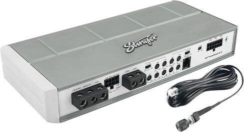Stinger SPX1000X5 Marine & Powersports 5-Channel 1000W Class D Micro Amplifier for Motorcycle, Boat, ATV, UTV, Side by Side RZR, 4x4 Off Road Vehicle or Car Audio System, Subwoofer Bass Knob in Kuwait