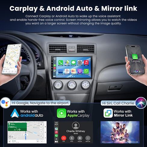 (8Core + 64GB) 10.1 Inch QLED Touch Screen Car Radio for Toyota Camry (2006-2011 with Manual A/C) with Carplay and Android Auto,Android 15 Camry Stereo Support Bluetooth,WiFi,GPS,FM Radio in Saudi Arabia