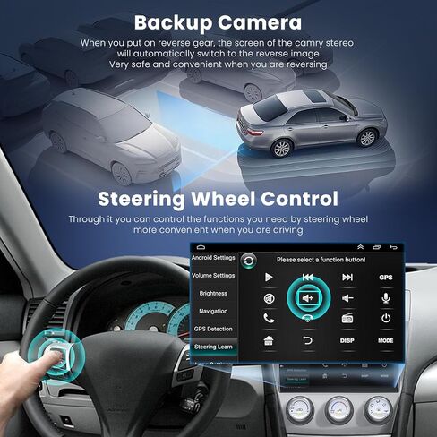 (8Core + 64GB) 10.1 Inch QLED Touch Screen Car Radio for Toyota Camry (2006-2011 with Manual A/C) with Carplay and Android Auto,Android 15 Camry Stereo Support Bluetooth,WiFi,GPS,FM Radio in Saudi Arabia