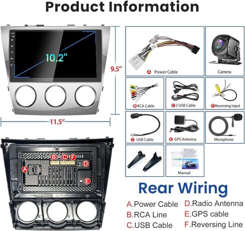 (8Core + 64GB) 10.1 Inch QLED Touch Screen Car Radio for Toyota Camry (2006-2011 with Manual A/C) with Carplay and Android Auto,Android 15 Camry Stereo Support Bluetooth,WiFi,GPS,FM Radio in Saudi Arabia