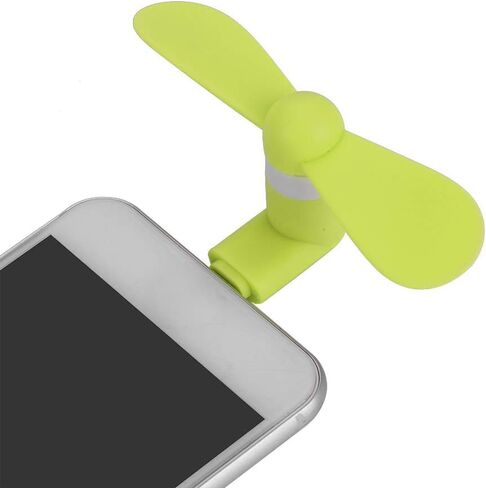 مروحة USB صغيرة يدوية للهواتف، مروحة USB محمولة فائقة الهدوء لهدايا الزفاف، ريشة/جناح TPE عالي الجودة (أخضر) (أخضر) in Kuwait