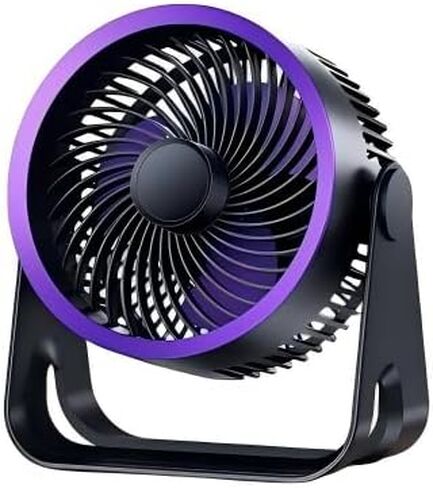 New Desktop Air Circulation Fan – USB Rechargeable, Quiet Operation, for Office & Student Use (Purple) in Kuwait