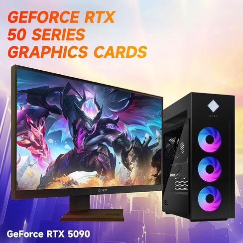 كمبيوتر مكتبي HP OMEN 45L Gaming 5090، Intel Core Ultra 9 285K، GeForce RTX 5090، 64 جيجابايت DDR5، 2 تيرابايت SSD، يدعم 4 شاشات 4K، Light Studio، HDMI، DP، Wi-Fi 6E، Windows 11 Pro، سطح مكتب محطة عمل AI-Ready in Kuwait