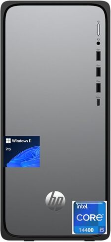 HP OmniDesk Desktop PC,Intel Core i5-14400 (10-Core) Processor, 32 GB RAM, 1 TB SSD, USB Black Wired KB & M,wif6,Bluetooth 5.4, Windows 11 Pro, Meteor Silver(2025) in Kuwait