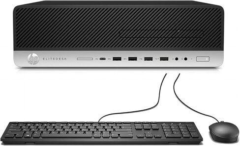 كمبيوتر مكتبي HP EliteDesk 800 G4 SFF، Intel Core i5-8500T 3.20 جيجا هرتز، 16 جيجا DDR4، 256 جيجا SSD + 1 تيرابايت HDD، WiFi، DVD، ماوس ولوحة مفاتيح لاسلكية، Window 11 Pro (متجدد) in Kuwait