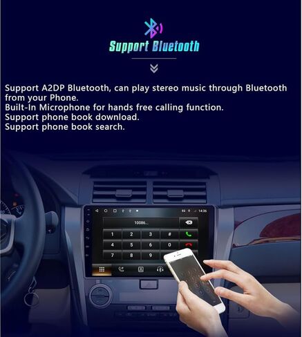 Android 15 8-core for Toyota Sienna Radio Upgrade 2004 2005 2006 2007 2008 2009 2010 Car Stereo,Compatible JBL Built-in DSP EQ Carplay Android Auto GPS Navigation 10.8" Touchscreen Free Backup Camera in Kuwait