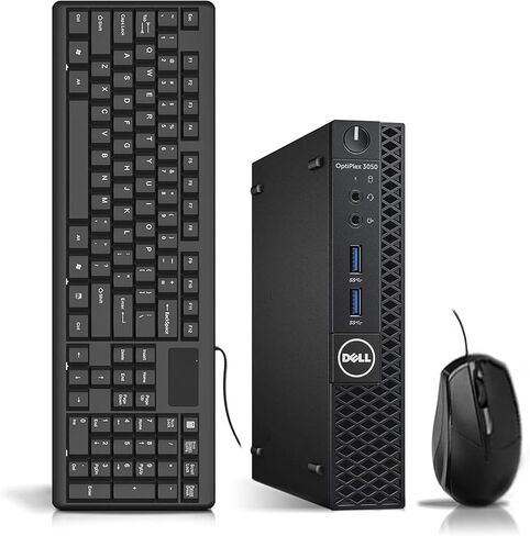 Dell OptiPlex 3050 Micro PC Computer, Windows 11 Pro Mini Desktop, Intel Core i7-7700T, 256GB SSD, 8GB RAM, Keyboard & Mouse, LAN/RJ-45 (Renewed) in Kuwait
