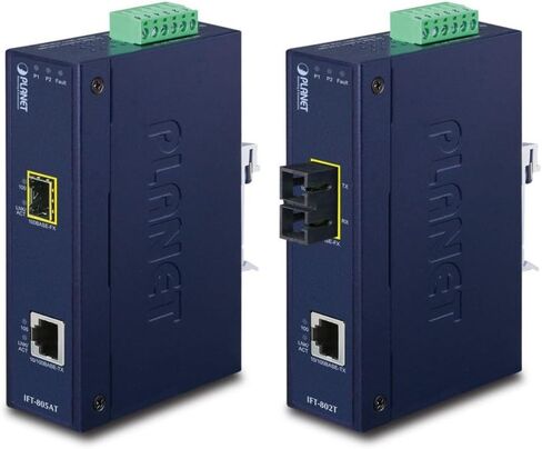 Planet IFT-802T IP30 Industrial 10/100TX to 100FX Media Converter (MM, SC, 2km) (-40 ~ 75C) in Kuwait