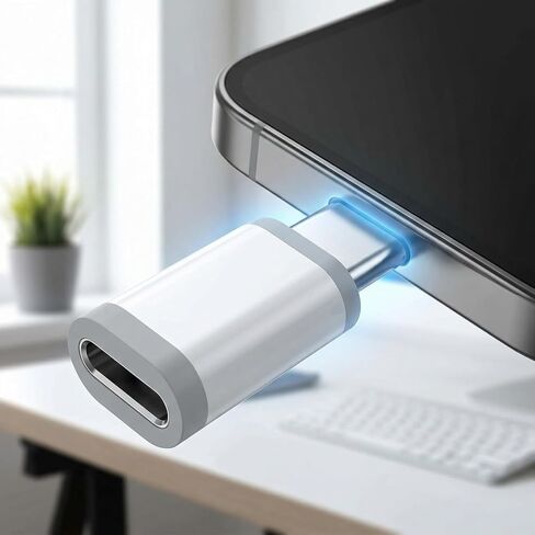 محول USB C إلى Lightning مكون من قطعتين، محول شحن ونقل بيانات سريع، موصل من النوع C إلى Lightning للهواتف والأجهزة in Kuwait
