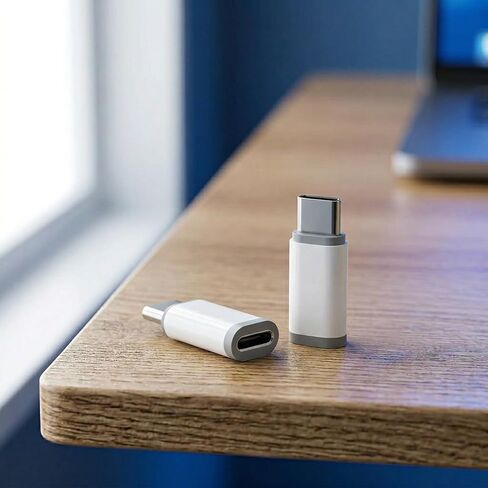 محول USB C إلى Lightning مكون من قطعتين، محول شحن ونقل بيانات سريع، موصل من النوع C إلى Lightning للهواتف والأجهزة in Kuwait