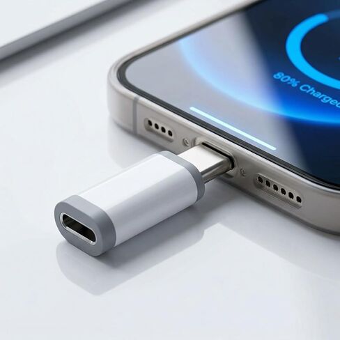 محول USB C إلى Lightning مكون من قطعتين، محول شحن ونقل بيانات سريع، موصل من النوع C إلى Lightning للهواتف والأجهزة in Kuwait