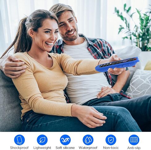2 عبوة واقية لجهاز تي سي إل روكو تي سي آر سي 280 ريموت ، غطاء سيليكون مضاد للصدمات جهاز تحكم عن بعد ، شكل أذن القط لطيف مضاد للانزلاق عالمي بديل كم واقي - أزرق متوهج وأخضر متوهج in Kuwait