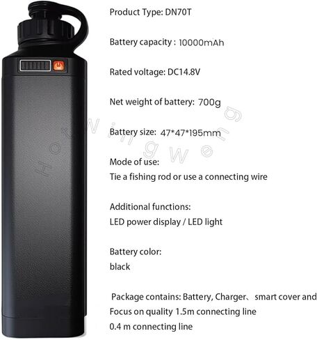 14.8V10000mAh دايوا بكرة الصيد الكهربائية مجموعة غلاف بطارية الليثيوم مع كابل الطاقة لصيد الأسماك في المياه المالحة في أعماق البحار in Kuwait