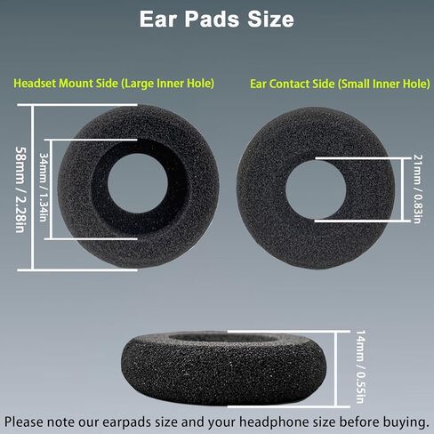 Ear Cushions for VXI BlueParrott Headset Ear Pads Replacement Foam Earpads Compatible with BlueParrott B250-XT Plus B250-XTS B250XT B250 B150 Headphones (4 Pack) in Saudi Arabia