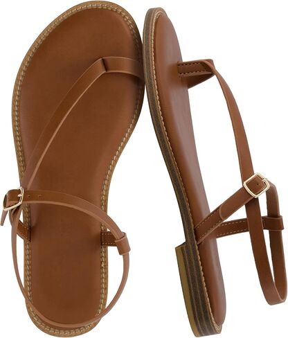 CUSHIONAIRE Life Strappy Flat Thong Sandals for Women with Toe Loop, Memory Foam, and Adjustable Ankle Strap Womens Sandals in Saudi Arabia