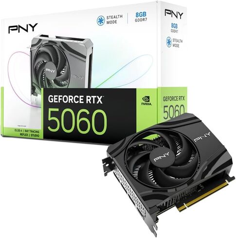 PNY Geforce Rtx 5060 8 GB GDDR7 graphics card 3840 cores Cuda 2280 MHz Cor in Kuwait