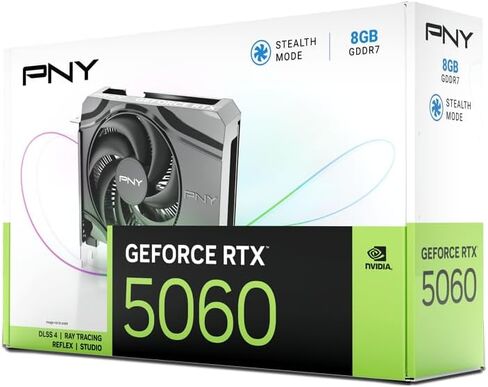 PNY Geforce Rtx 5060 8 GB GDDR7 graphics card 3840 cores Cuda 2280 MHz Cor in Kuwait