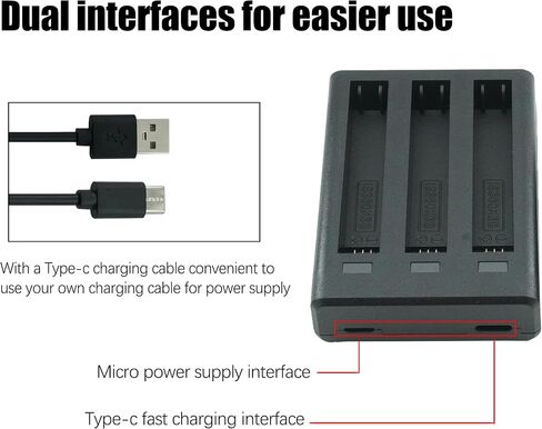 شاحن بطارية USB محطة شحن سريعة لكاميرا الحركة Insta 360 ONE X3 in Kuwait