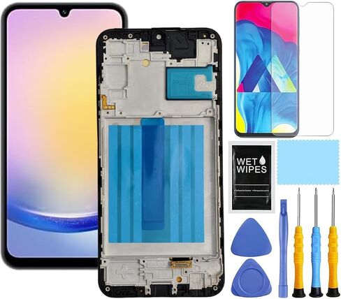 لاستبدال شاشة Samsung Galaxy A25 5G مع إطار لمجموعة استبدال شاشة Samsung A25 4G&5G لشاشة Samsung A25 LCD A256u s256vl A256a A256w A256e مجموعة شاشة تعمل باللمس in Kuwait