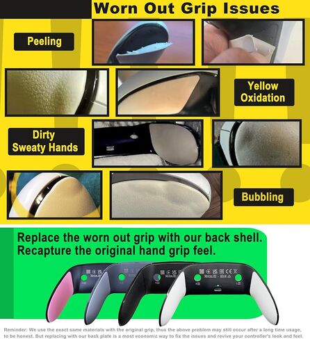 إصلاح الغطاء الأمامي والخلفي لجهاز PS5 لوحدة تحكم DualSense Edge، غطاء بديل مع قبضة مطاطية ناعمة على شكل قرص مضغوط، تصميم سهل التركيب لإصلاح التقشير والأصفرار، مشغلات قطعة واحدة باللون الوردي in Kuwait