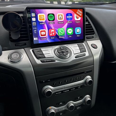 Car Stereo Radio for Nissan Murano 2008 2009 2010 2011 2012 2013 2014 with Wireless Carplay Android Auto, 9'' Touch Screen Stereo Support Bluetooth GPS WiFi HiFi Split Screen Backup Cam 2+64G in Saudi Arabia