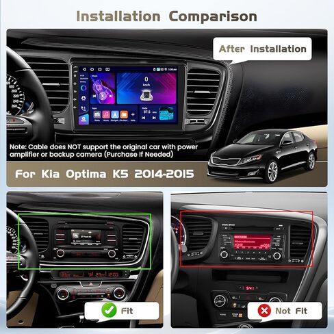 [DSP & 32EQ] 4+64G Android 15 Radio for Kia Optima K5 2014 2015, 9 inch 1280 * 720 Touch Screen for Optima Car Stereo with Carplay/Android Auto/5G WiFi/GPS/Bluetooth 5.0/SWC in Kuwait