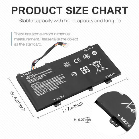 SG03XL استبدال بطارية الكمبيوتر المحمول مناسب لجهاز HP Envy M7-U109DX M7-U009DX 17t-U000 17-U011NR 17-U163CL 849048-421 849049-421 849314-850 849315-850 849314-856 HSTNN-LB7F 11.55 فولت 61.6 وات في الساعة 3 خلايا in Kuwait