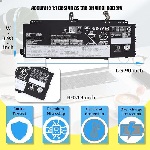 استبدال بطارية L22B4P70 L22M4P70 لجهاز Lenovo ThinkPad X13 Gen 4 ThinkPad X13 Yoga Gen 4 ThinkPad X13 Gen 5 ThinkPad X13 2-in-1 Gen 5 Series بطارية كمبيوتر محمول L22C4P70 L22M3P76 54.7Wh in Kuwait