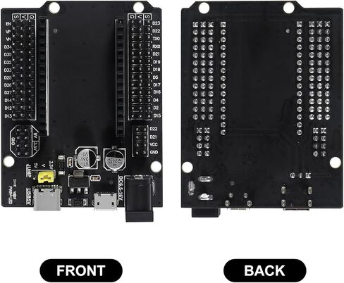 ESP32 GPIO Breakout Board 30Pins ESP32 Development Board Type-C USB and Micro USB CH340C WiFi+Bluetooth Ultra-Low Power Dual Core ESP32-DevKitC-32 ESP-WROOM-32 Expansion Board in Kuwait