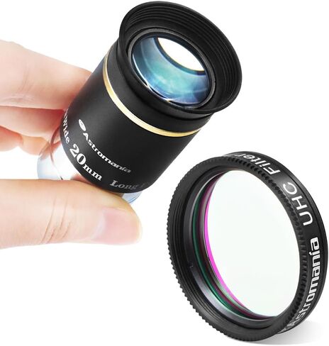Astromania 1.25" UHC (Ultra High Contrast) Filter - Bundle with - 1.25" 20mm 66-Degree Eyepiece in Kuwait