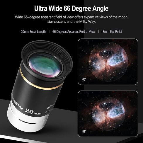 Astromania 1.25" UHC (Ultra High Contrast) Filter - Bundle with - 1.25" 20mm 66-Degree Eyepiece in Kuwait