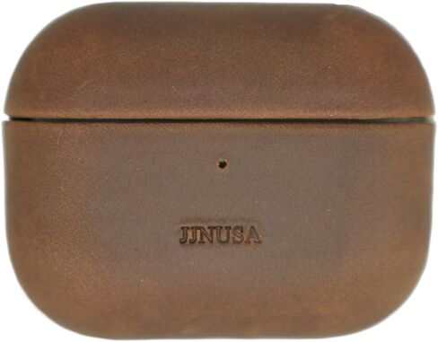 Handcrafted Crazy Horse Unique Leather Case for AirPods Pro 3rd Gen (2025), Vintage Aesthetic, Two-Tone Effect,Compatible with MagSafe, Compatible with Airpods Pro 3 darkbrown1 in Saudi Arabia