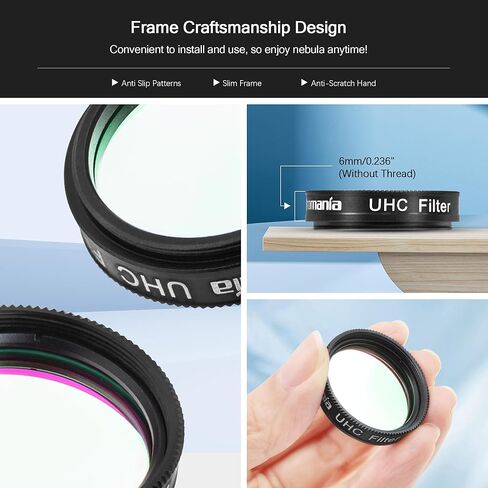 Astromania 1.25" UHC (Ultra High Contrast) Filter - Bundle with - 1.25" 20mm 66-Degree Eyepiece in Kuwait