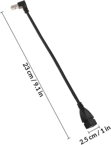 USB Extension Cable with Upward Right Angle Adapter Shielded High-Speed Data Sync Cable for Laptop Computer Accessories Space-Saving Compact Design in Kuwait