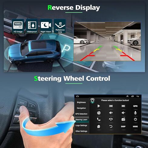 Car Radio Stereo for BMW Mini Cooper R56 2007-2014 with Wireless Carplay Android Auto, 9" IPS Touch Screen Android 13 Head Unit GPS WiFi Bluetooth SWC Backup Camera - 2+32G in Kuwait