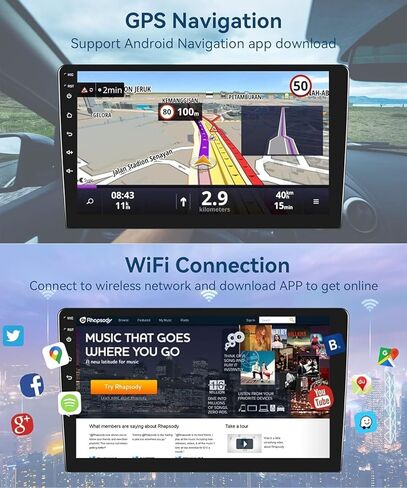 Car Radio Stereo for BMW Mini Cooper R56 2007-2014 with Wireless Carplay Android Auto, 9" IPS Touch Screen Android 13 Head Unit GPS WiFi Bluetooth SWC Backup Camera - 2+32G in Kuwait