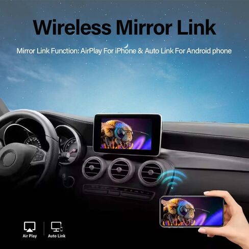 Wireless CarPlay for Mercedes Benz C GLC W205 A CLA GLA B E GLE CLS 2015-2018 Fit for Apple Carplay&Android Auto with NTG 5.0 System Support Bluetooth Mirrorlink Siri Voice USB DVR and Camera Input in Kuwait