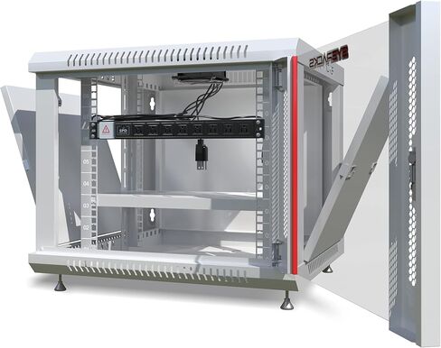 Sysracks 9U Grey Wall Rack Mount Server 19 "خزانة شبكة عميقة، رف الخادم مع مروحة، لوحات جانبية قابلة للإزالة، قفل الباب الزجاجي 24" خزانة الكمبيوتر الضميمة شبكة الرف حالة 9.600 in Kuwait