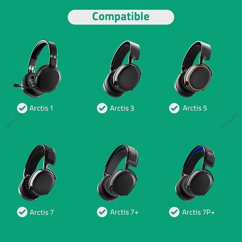 Geekria Comfort Velour Replacement Ear Pads for SteelSeries Arctis 1/3/ 5/7/ 7+/ 7P/ 7P+/ 7X/ 7X+/ 9/ 9X, Arctis Pro/Prime Headphones Ear Cushions (Black) in Kuwait