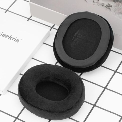 Geekria Comfort Velour Replacement Ear Pads for SteelSeries Arctis 1/3/ 5/7/ 7+/ 7P/ 7P+/ 7X/ 7X+/ 9/ 9X, Arctis Pro/Prime Headphones Ear Cushions (Black) in Kuwait
