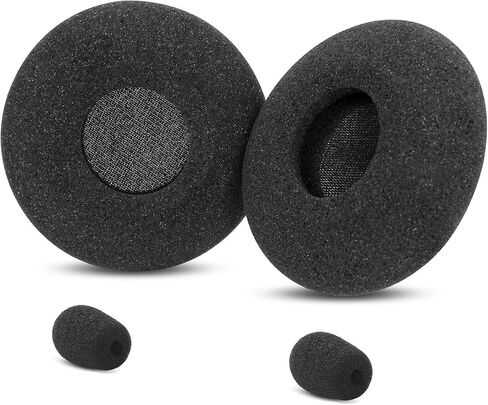 Earpads for Jabra Biz 2300 USB Duo/Biz 2300 QD/Biz 2300 USB MS Headset Replacement Ear Cushions Spong Foam Covers Accessories-Black (Not fit Biz 2400/1500) in Kuwait